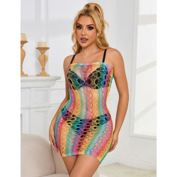 Subblime - 952365 Robe Réseille Épaules Nues Arc-En-Ciel Taille Unique